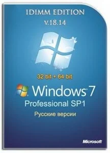 Windows 7 Professional SP1 IDimm Edition v.18.14 (x86-x64) (2014) [Rus]